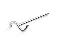 S Silver Straight Nose Stud NSKA-381